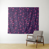 Wilde Rose in Rosa und lila Wandteppich (Beispiel (Horizontal))