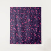 Wilde Rose in Rosa und lila Wandteppich (Vorderseite)