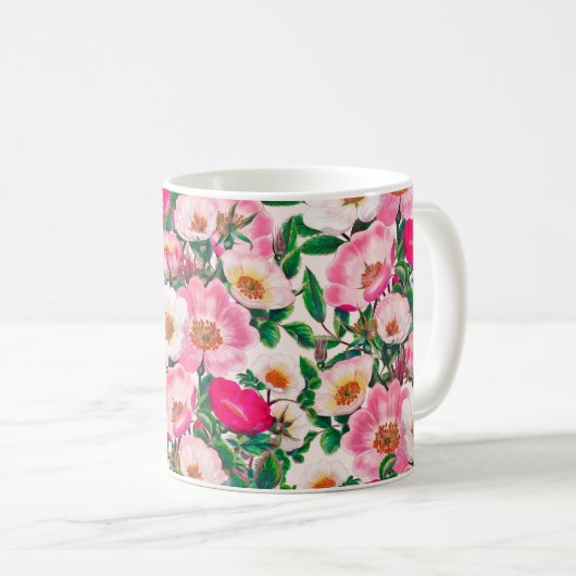 Wilde Rose Kaffeetasse (VorderseiteRechts)