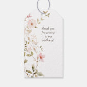 Wilde Rose Kinder zum ersten Geburtstag Geschenkanhänger (Rückseite)