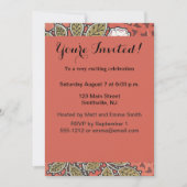 Wilde Rose Kunst Illustration Blume Vintag Einladung (Vorderseite)