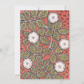 Wilde Rose Kunst Illustration Blume Vintag Einladung (Rückseite)