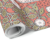 Wilde Rose Kunst Illustration Blume Vintag Geschenkpapier (Rolleneckpunkt)