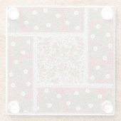 Wilde Rose Kunst Illustration Blume Vintag Glasuntersetzer (Rückseite)