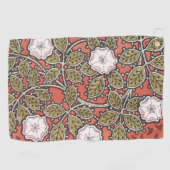 Wilde Rose Kunst Illustration Blume Vintag Golfhandtuch (Horizontal)