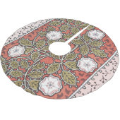 Wilde Rose Kunst Illustration Blume Vintag Polyester Weihnachtsbaumdecke (Schrägansicht)