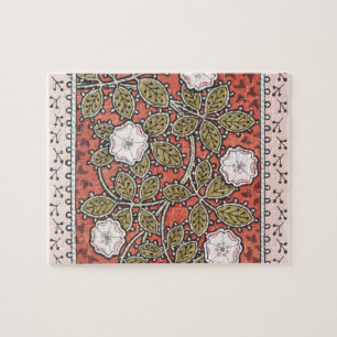 Wilde Rose Kunst Illustration Blume Vintag Puzzle