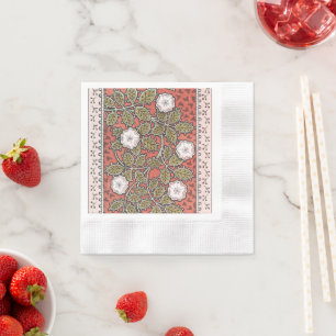 Wilde Rose Kunst Illustration Blume Vintag Serviette
