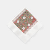 Wilde Rose Kunst Illustration Blume Vintag Serviette (Ecke)