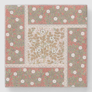 Wilde Rose Kunst Illustration Blume Vintag Steinuntersetzer