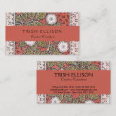 Wilde Rose Kunst Illustration Blume Vintag Visitenkarte (Vorne/Hinten)