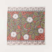 Wilde Rose Kunst Illustration Blume Vintag Wandteppich (Vorderseite (Horizontal))