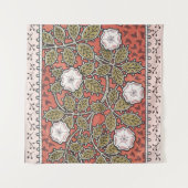 Wilde Rose Kunst Illustration Blume Vintag Wandteppich (Vorderseite)