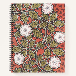 Wilde Rose Kunst Illustration Blume Vintage Notizblock