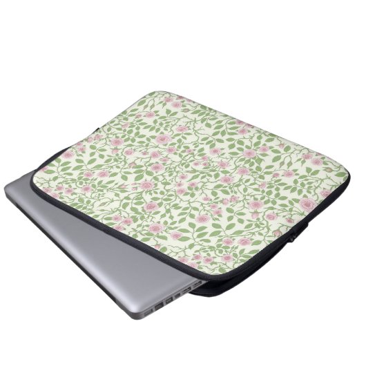 Wilde Rose Laptopschutzhülle (Vorne Knopf)