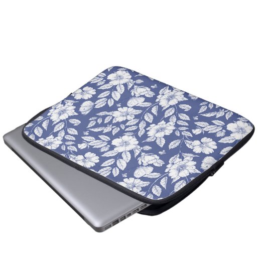 Wilde Rose Laptopschutzhülle (Vorne Knopf)