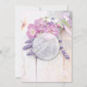 Wilde Rose & Lavender Sommer-Blume Hochzeit Einladung (Rückseite)