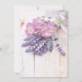Wilde Rose & Lavender Sommer-Blume Hochzeit Einladung (Rückseite)