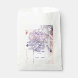 Wilde Rose & Lavender Sommer-Blume Hochzeit Geschenktütchen