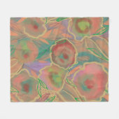 Wilde Rose mehrfarbig Fleecedecke (Vorderseite (Horizontal))