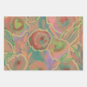 Wilde Rose mehrfarbig Geschenkpapier Set (Vorderseite 3)