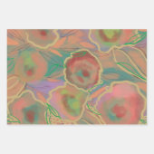 Wilde Rose mehrfarbig Geschenkpapier Set (Vorderseite 2)