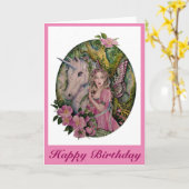 Wilde Rose mit Einhorn-Grußkarte Karte (Gelbe Blume)