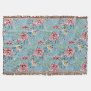 Wilde Rose Multicolor auf Bluthaubendecke Decke