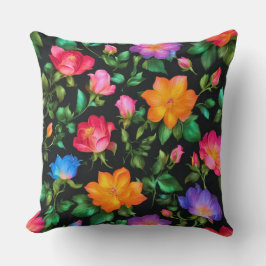Wilde Rose Muster Kissen