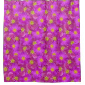 Wilde Rose Nahtloses Muster Duschvorhang (Vorderseite)