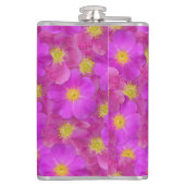 Wilde Rose Nahtloses Muster Flachmann (Rückseite)