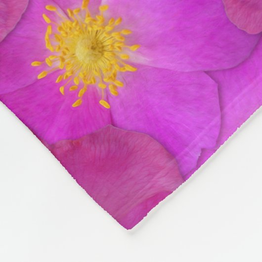 Wilde Rose Nahtloses Muster Fleecedecke (Ecke)