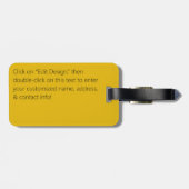 Wilde Rose Nahtloses Muster Gepäckanhänger (Rückseite horizontal)