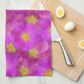 Wilde Rose Nahtloses Muster Geschirrtuch (Viertel Falte)