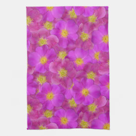 Wilde Rose Nahtloses Muster Geschirrtuch