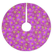 Wilde Rose Nahtloses Muster Polyester Weihnachtsbaumdecke (Vorderseite)