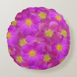 Wilde Rose Nahtloses Muster Rundes Kissen