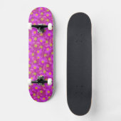 Wilde Rose Nahtloses Muster Skateboard (Vorderseite)