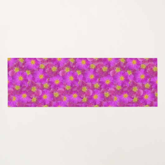 Wilde Rose Nahtloses Muster Yogamatte (Rückseite (Horizontal))