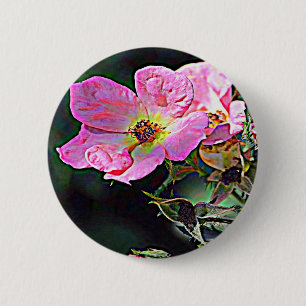 Wilde Rose North Dakota Button