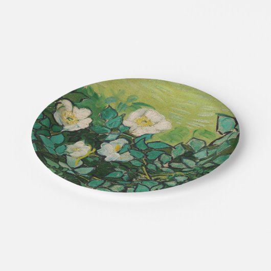 Wilde Rose Pappteller (Schrägansicht)