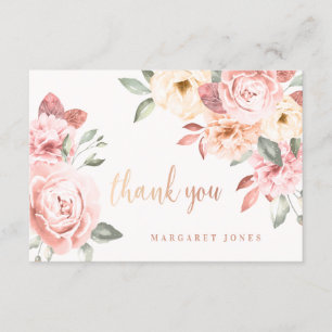 Wilde Rose Personalisiert Danke Notiz Card Einladung