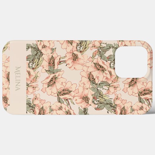 Wilde Rose Pink Case-Mate iPhone Case (Rückseite (Horizontal))