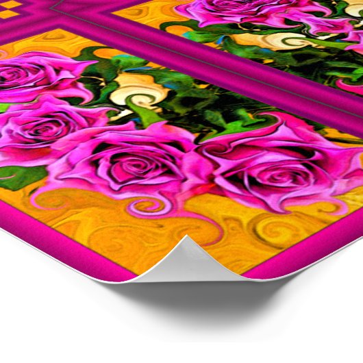 Wilde Rose Poster (Ecke)