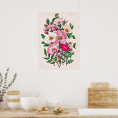 Wilde Rose Poster (Küche)