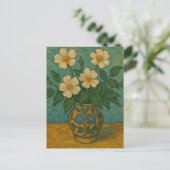 Wilde Rose Postkarte (Stehend Vorderseite)