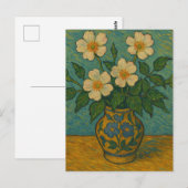 Wilde Rose Postkarte (Vorne/Hinten)