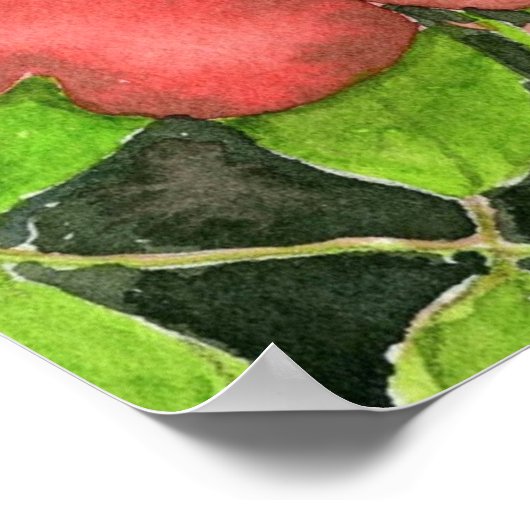 Wilde Rose Print Poster (Ecke)