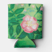 Wilde Rose Rosa Canina blühend Dosenkühler (Vorderseite)