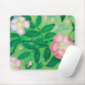 Wilde Rose Rosa Canina blühend Mousepad (Mit Mouse)
